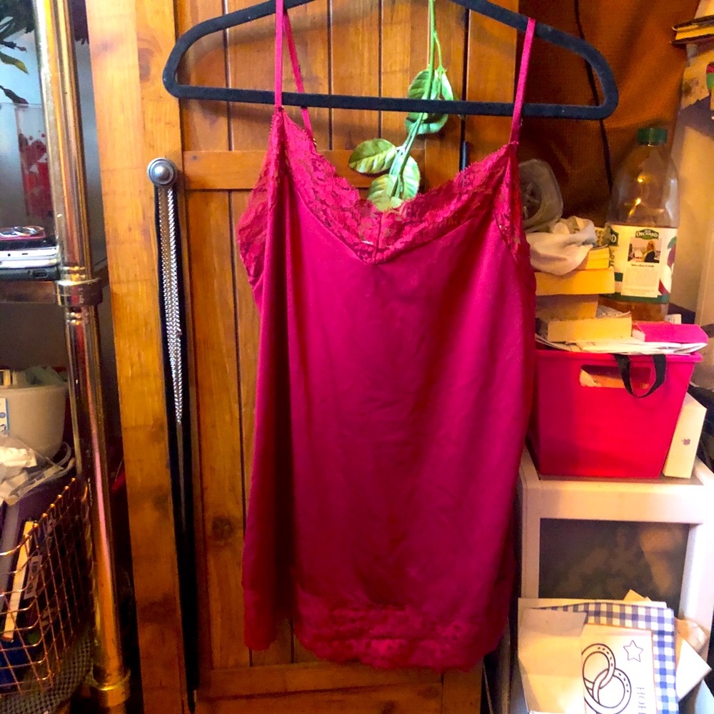 satin and lace cami